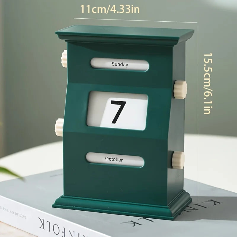 Ins Style Creative Adjustable Perpetual Calendar Desk Decor Office Desktop Ornament Monthly Calendar