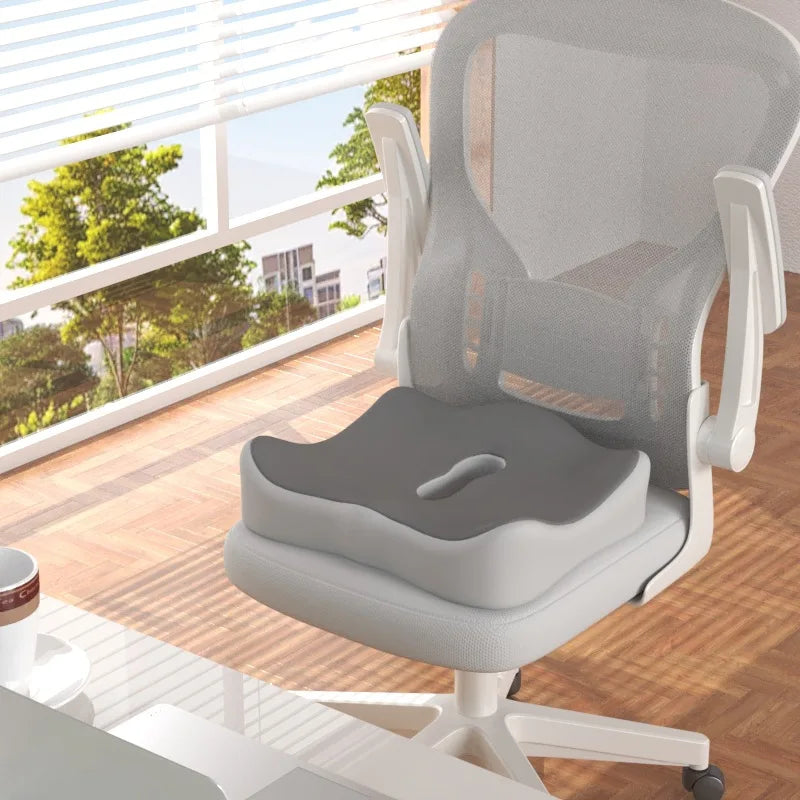 【Ergonomic Office Seat Cushion】3-Zone Memory Foam Lumbar Support Pillow Breathable Posture Corrector for Car Office Wheelchair