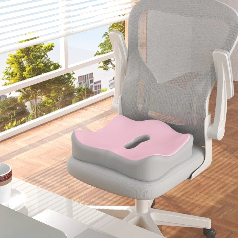 【Ergonomic Office Seat Cushion】3-Zone Memory Foam Lumbar Support Pillow Breathable Posture Corrector for Car Office Wheelchair