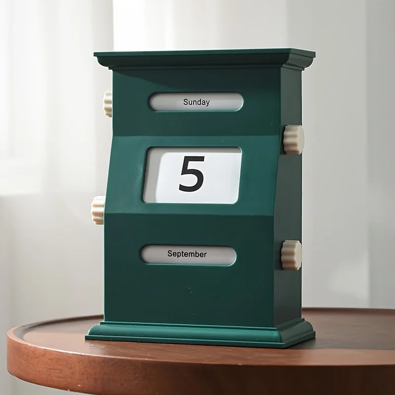 Ins Style Creative Adjustable Perpetual Calendar Desk Decor Office Desktop Ornament Monthly Calendar