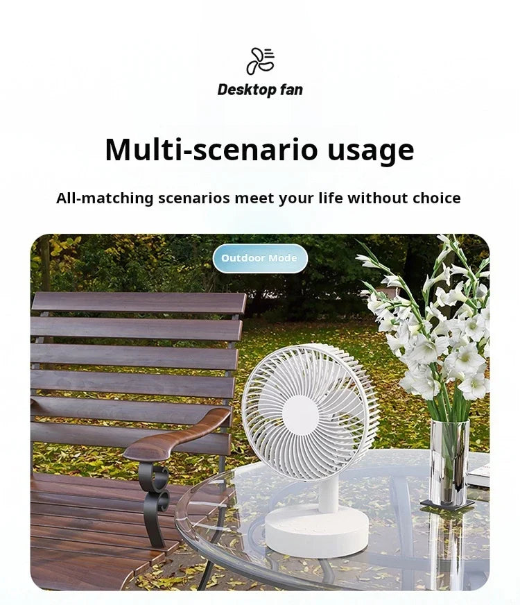 Youpin Fan Small White Desktop Timer Mute With Four-speed Adjustable Portable Fan Recharging Models Detachable Desk fan