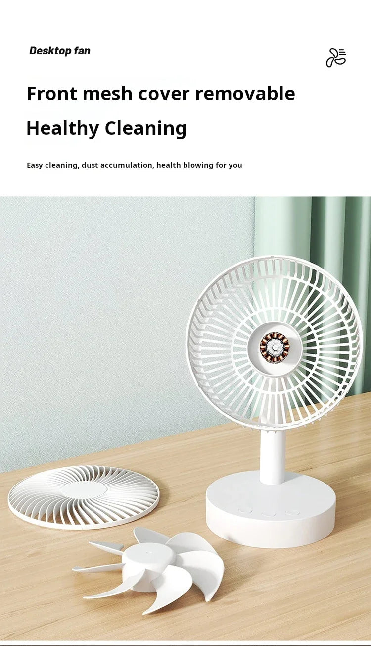 Youpin Fan Small White Desktop Timer Mute With Four-speed Adjustable Portable Fan Recharging Models Detachable Desk fan