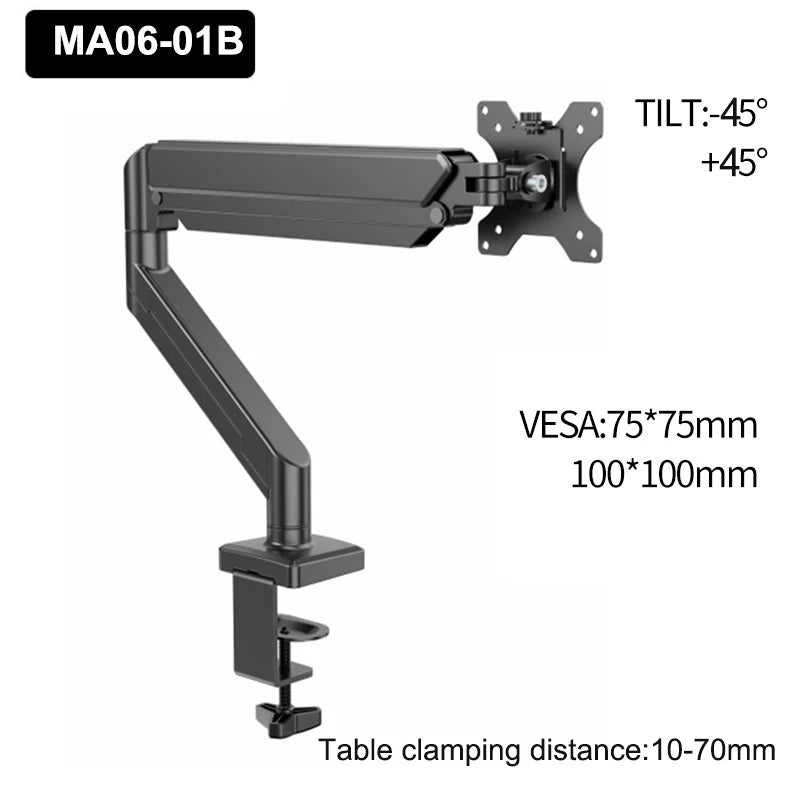 Universal Single Monitor Bracket Up To 32 Inches And 19.8 Lbs Per Screen Computer Desk Mount Stand Adjustable Computer Bracket