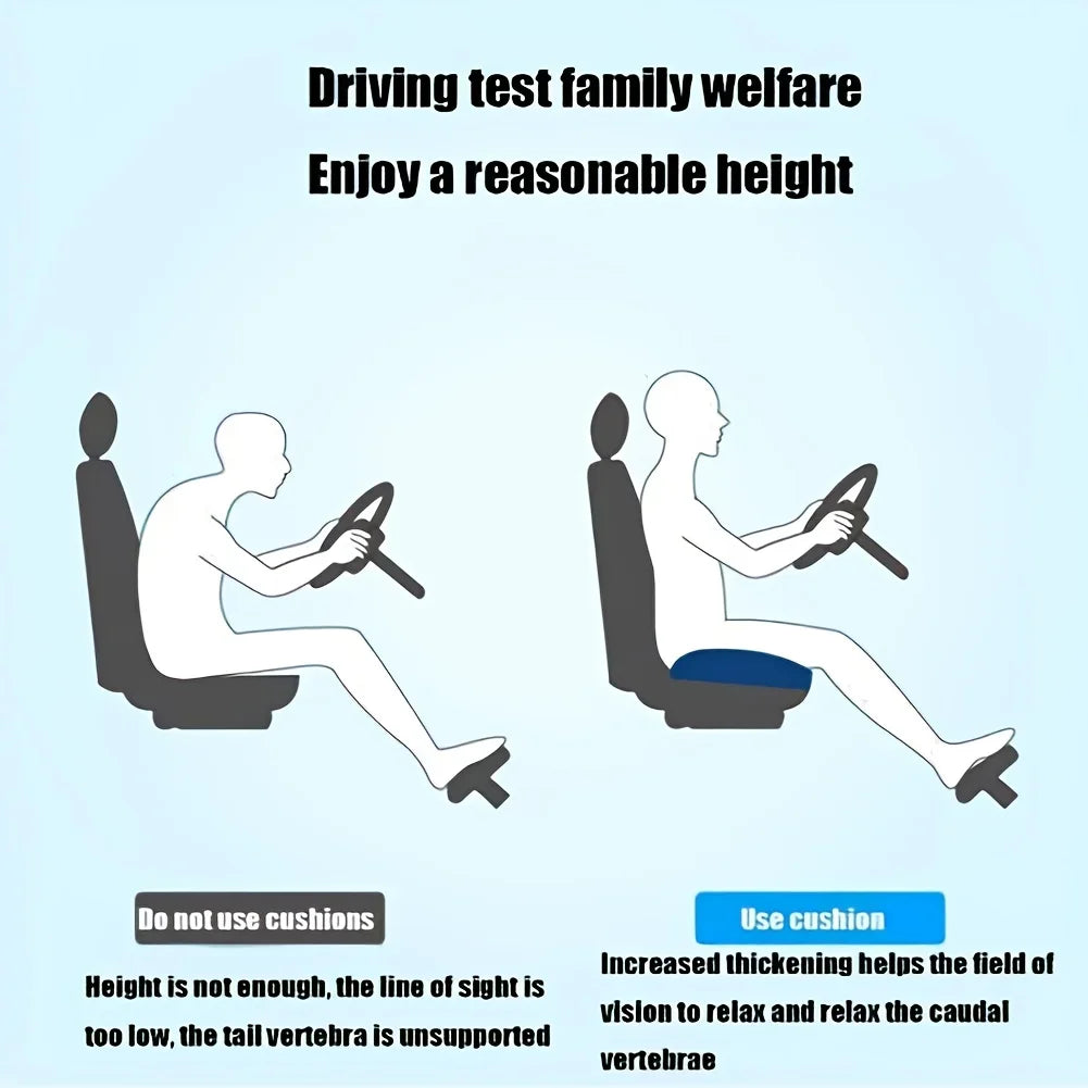 【Ergonomic Office Seat Cushion】3-Zone Memory Foam Lumbar Support Pillow Breathable Posture Corrector for Car Office Wheelchair