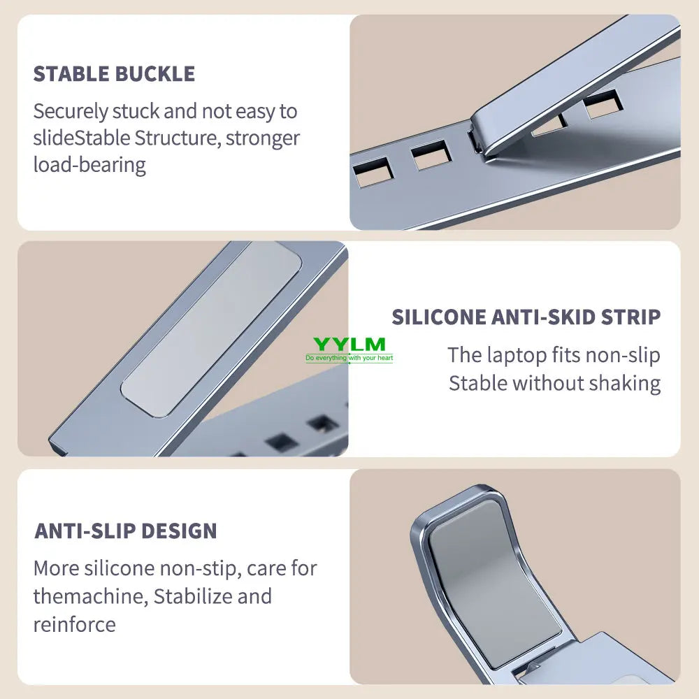 N8 Laptop Stand Aluminum for Macbook Adjustable Portable More Stabe Laptop Stand Cooling Stand Foldable Notebook Holder