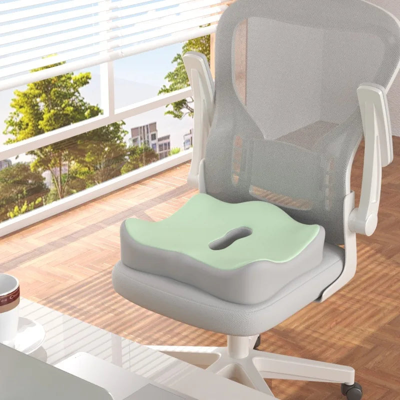 【Ergonomic Office Seat Cushion】3-Zone Memory Foam Lumbar Support Pillow Breathable Posture Corrector for Car Office Wheelchair