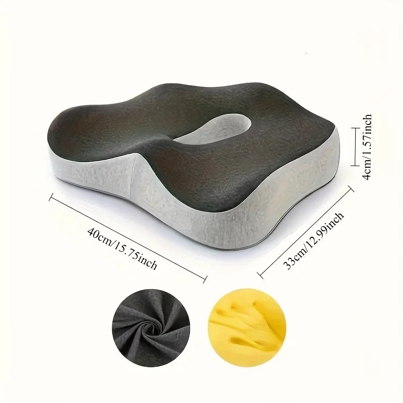 【Ergonomic Office Seat Cushion】3-Zone Memory Foam Lumbar Support Pillow Breathable Posture Corrector for Car Office Wheelchair