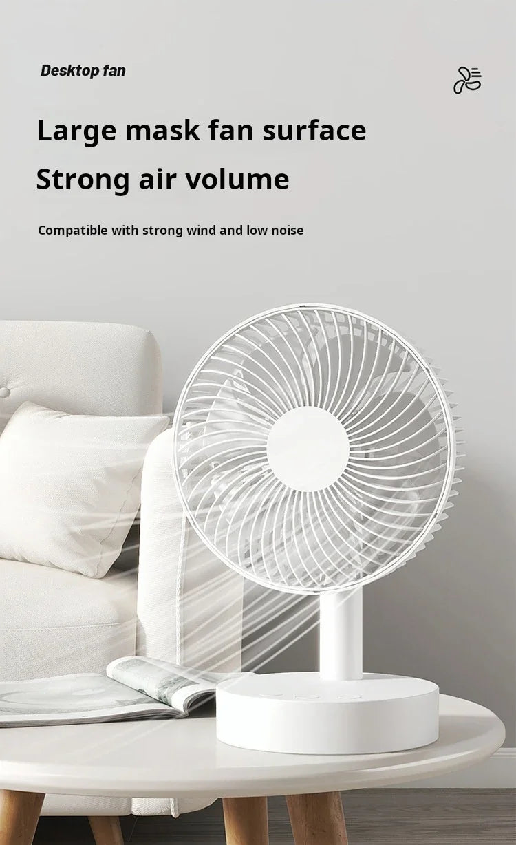 Youpin Fan Small White Desktop Timer Mute With Four-speed Adjustable Portable Fan Recharging Models Detachable Desk fan