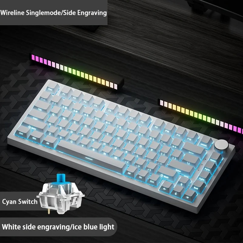 AJAZZ AK820 Wired With Rotary Volume Buttons Hot-Swappable Keys For Office And Home Mechanical Keyboards