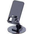 Universal Phone Stand On Desk 360° Rotating Multi-Angle Non-Slip Metal Base Foldable Desktop Holder For iPhone Xiaomi Samsung