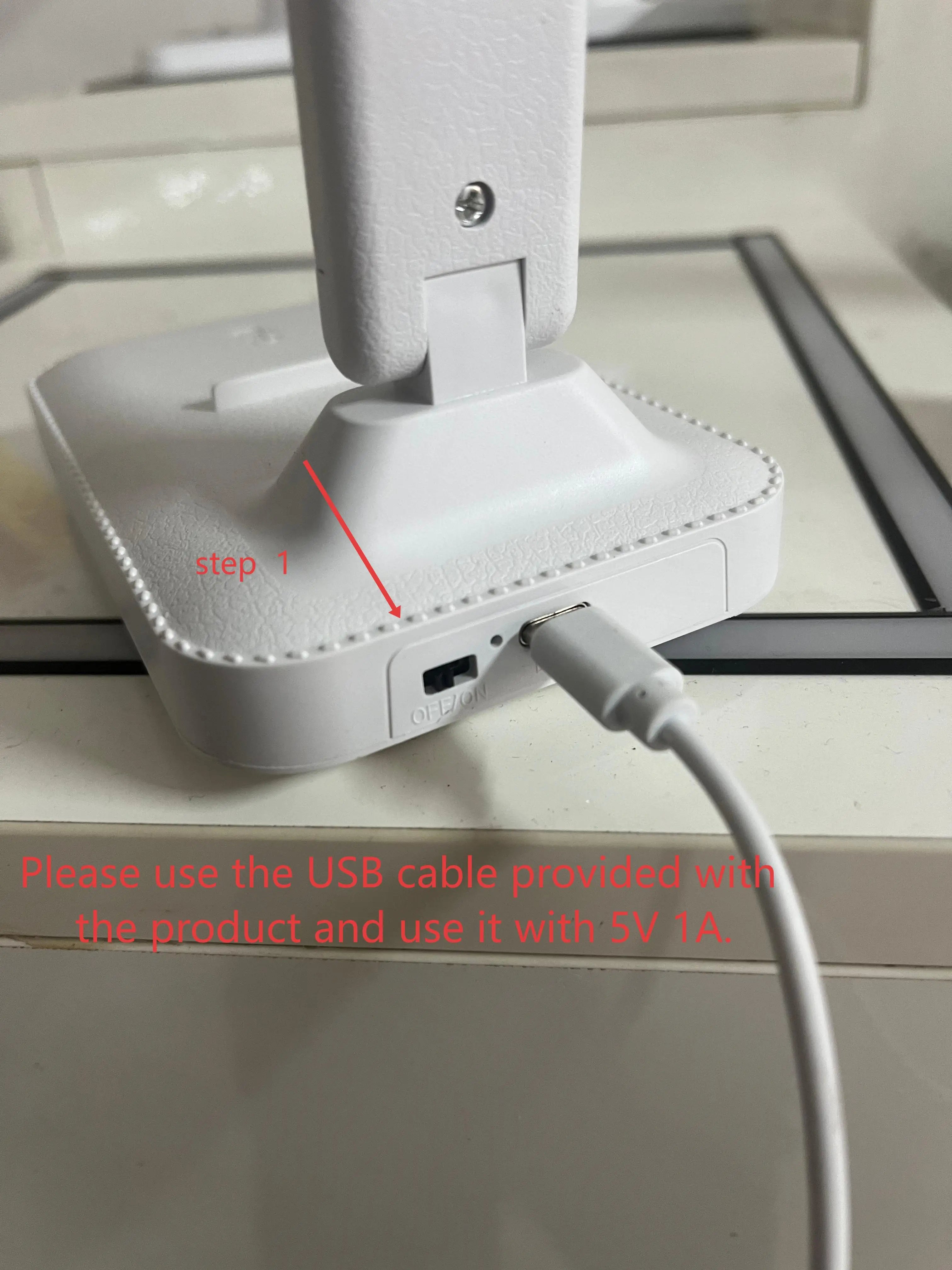 Folding Desk Lamp, USB Touch Control Dimmable Night Light, LED USB Rechargeable Desk Lamp for Student Dormitory Reading and Bedr