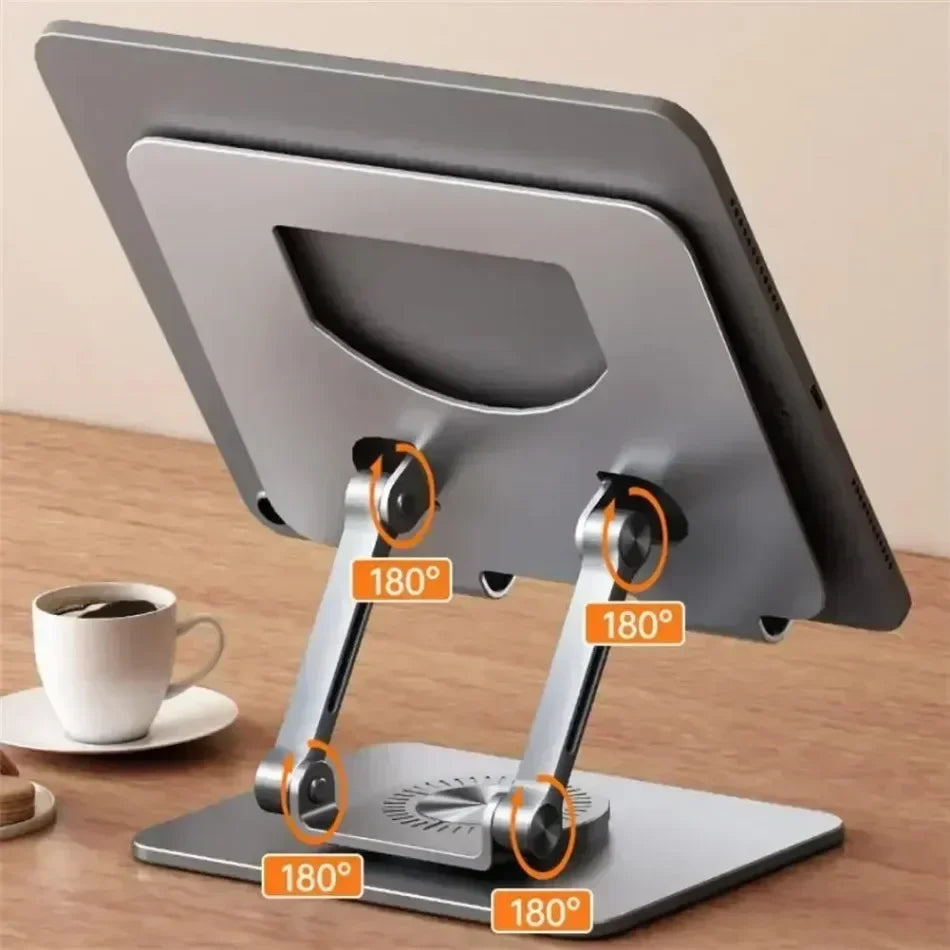 Tablet Stand Aluminum Tablet Holder for Desk with Adjustable 360° Swivel Bracket for iPad Pro Air Mini Galaxy Tab for 4.7''-13"