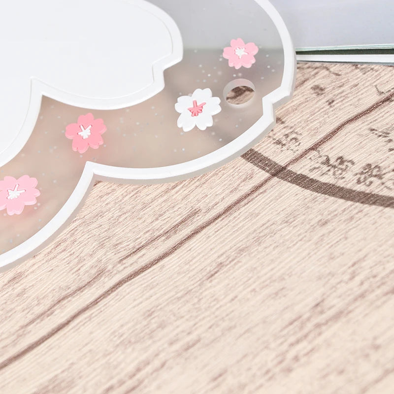 Cherry Blossom Heat Insulation Pad Dining Table Mat Anti-skid Cup Pads Non-slip Coaster Kitchen Accessories Coasters Table Mat