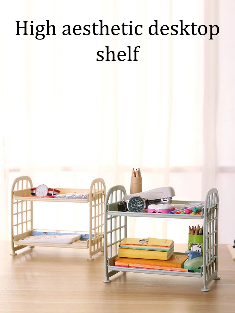 High Appearance Horizontal Desktop Storage Shelf Simple Multi-storey Dormitory Storage Shelf Computer Office Available