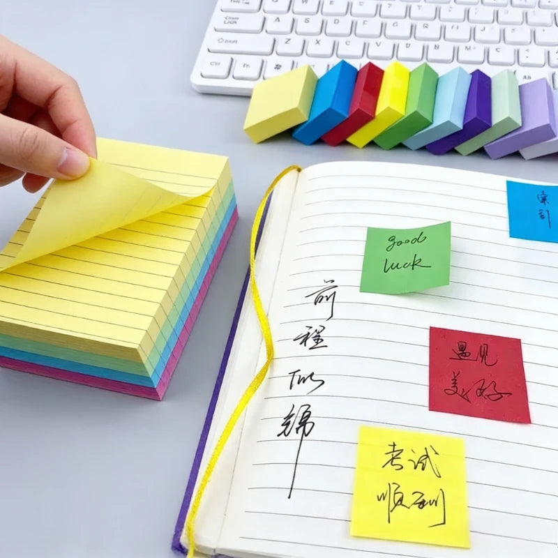 2026 11 Pcs Fluorescent Color Sticky Note Posted It Note Pads Stickers Planner Sticker Notepad Memo Pad School Office Supplies