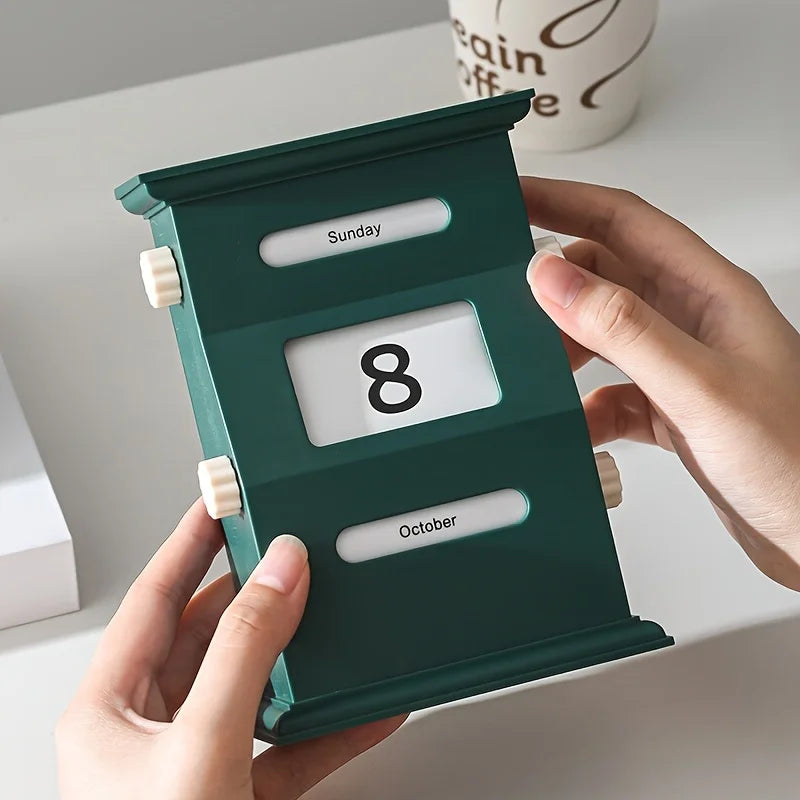 Ins Style Creative Adjustable Perpetual Calendar Desk Decor Office Desktop Ornament Monthly Calendar