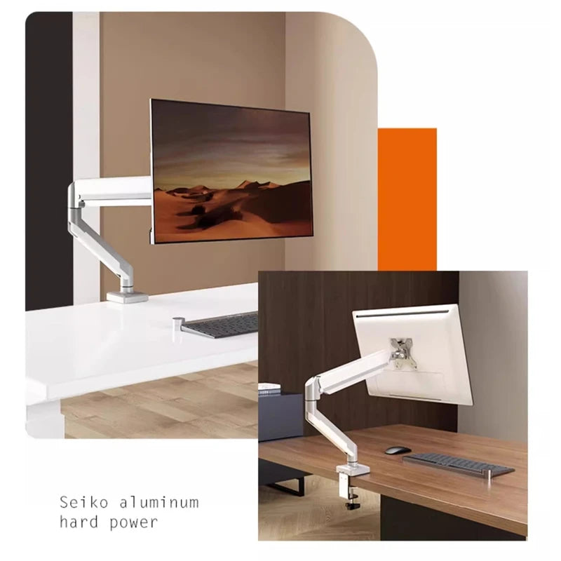 Universal Single Monitor Bracket Up To 32 Inches And 19.8 Lbs Per Screen Computer Desk Mount Stand Adjustable Computer Bracket