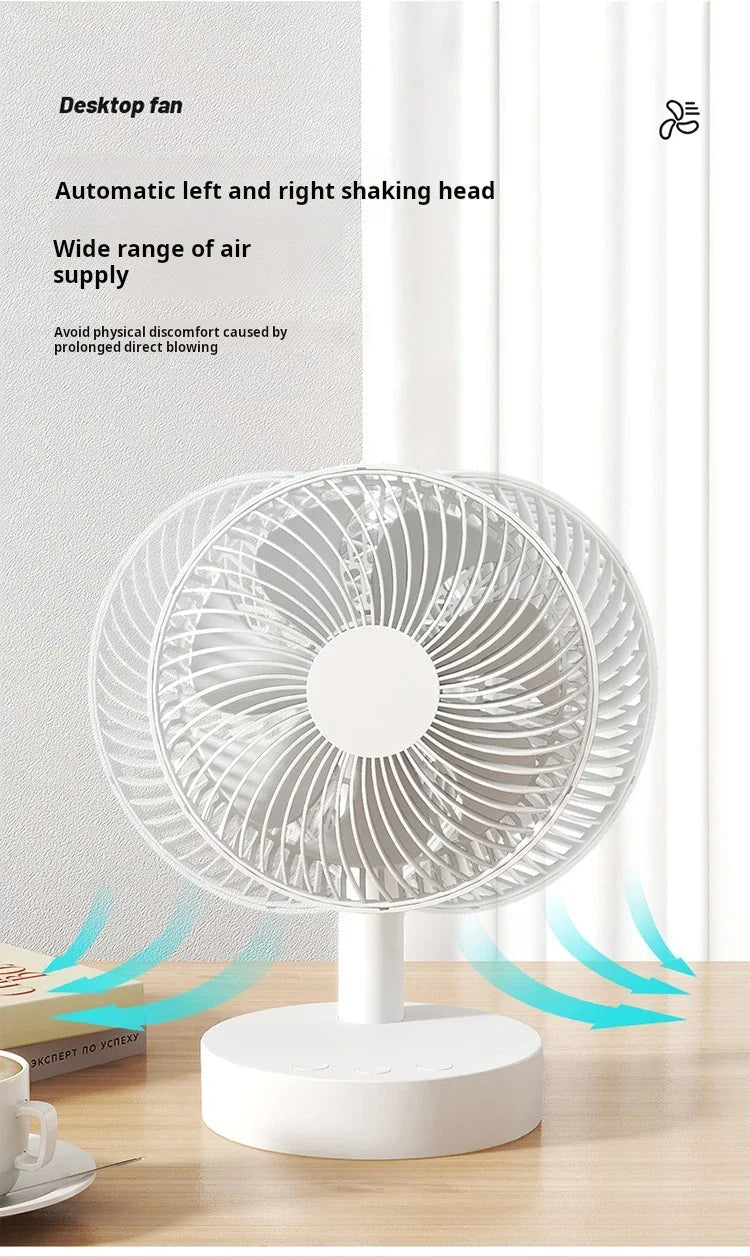 Youpin Fan Small White Desktop Timer Mute With Four-speed Adjustable Portable Fan Recharging Models Detachable Desk fan