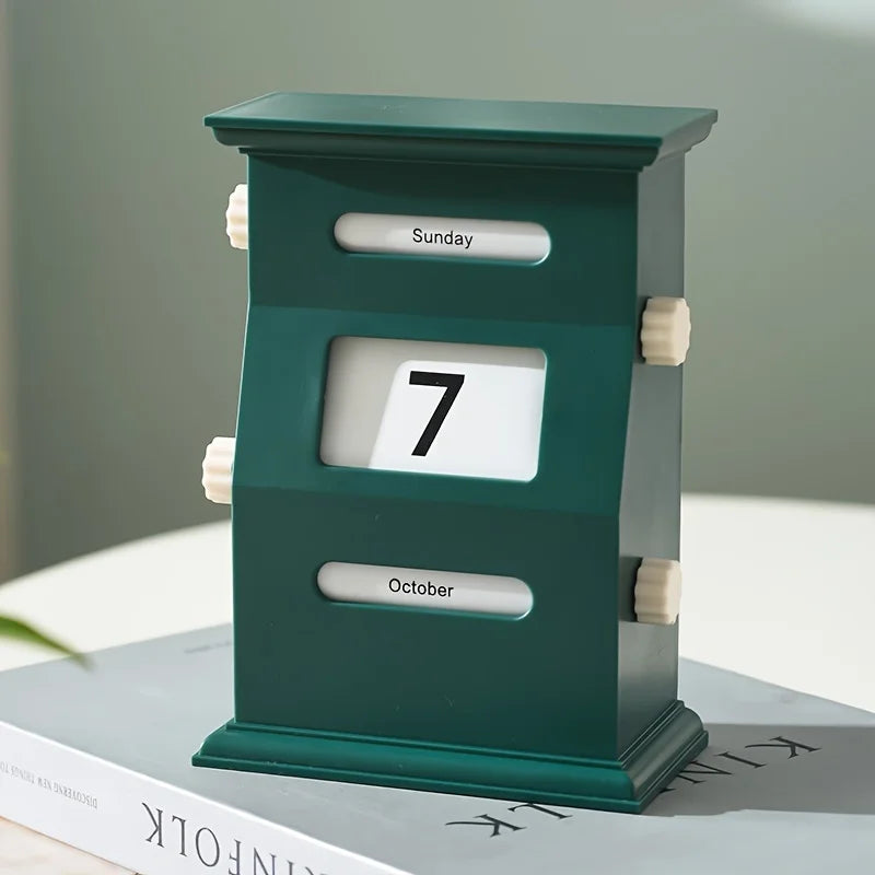 Ins Style Creative Adjustable Perpetual Calendar Desk Decor Office Desktop Ornament Monthly Calendar
