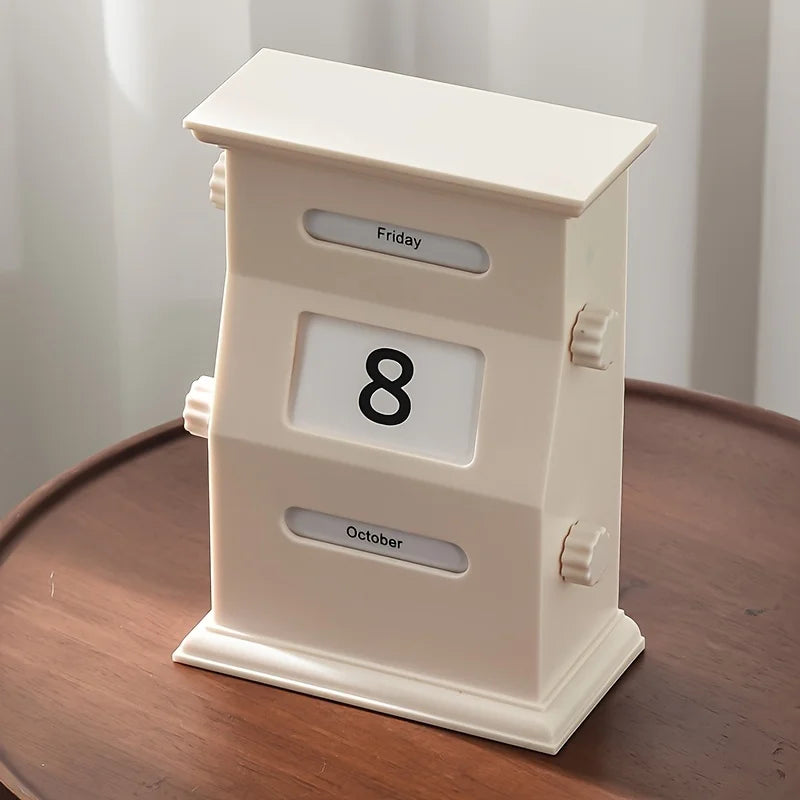 Ins Style Creative Adjustable Perpetual Calendar Desk Decor Office Desktop Ornament Monthly Calendar