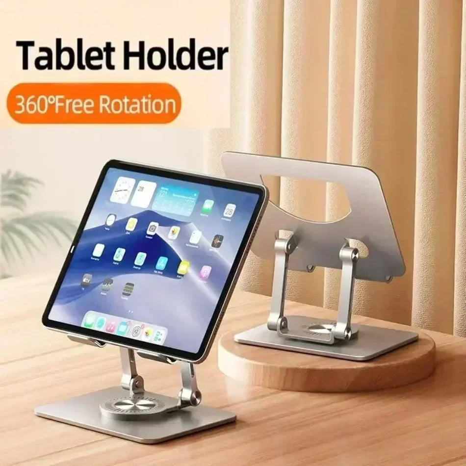 Tablet Stand Aluminum Tablet Holder for Desk with Adjustable 360° Swivel Bracket for iPad Pro Air Mini Galaxy Tab for 4.7''-13"