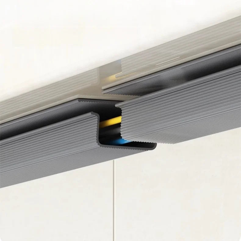 Self adhesive Under Desk Cable Management Tray PVC Power wire hider Strip Cord Holder No Drilling wire Organizer Cable Raceway