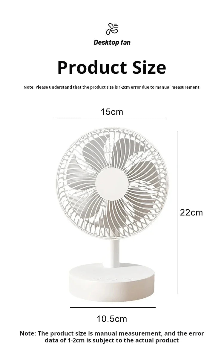 Youpin Fan Small White Desktop Timer Mute With Four-speed Adjustable Portable Fan Recharging Models Detachable Desk fan
