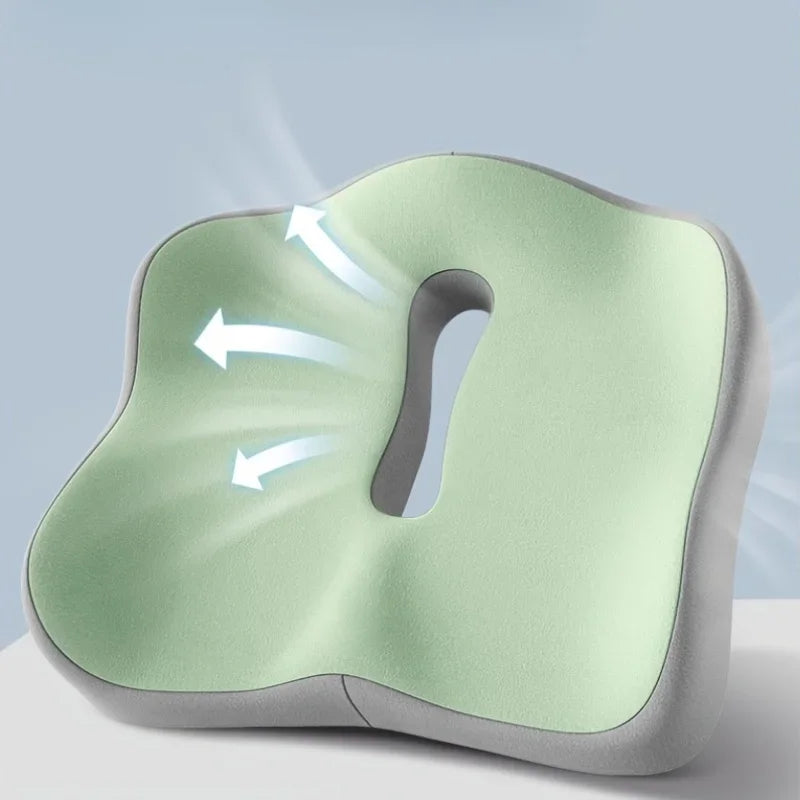【Ergonomic Office Seat Cushion】3-Zone Memory Foam Lumbar Support Pillow Breathable Posture Corrector for Car Office Wheelchair