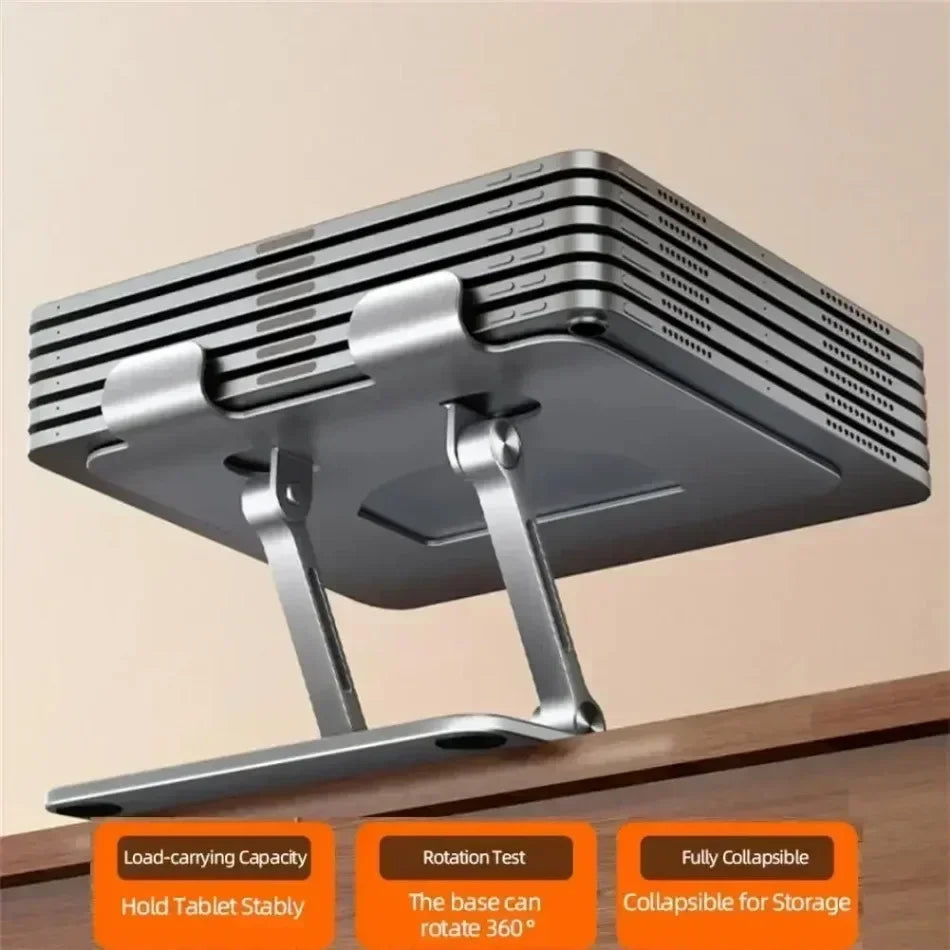 Tablet Stand Aluminum Tablet Holder for Desk with Adjustable 360° Swivel Bracket for iPad Pro Air Mini Galaxy Tab for 4.7''-13"